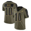 Pkot P.Eagles #10 Braden Mann Player Olive Salute To Service Limited Game Stitched Jerseys