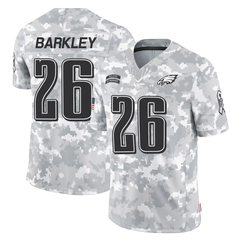 Pkot P.Eagles #26 Saquon Barkley Player Arctic Camo Salute to Service Limited Game Stitched Jerseys