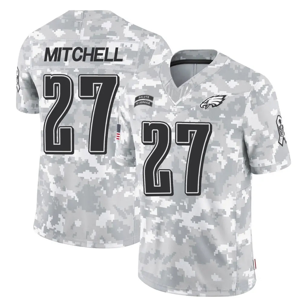 Pkot P.Eagles #27 Quinyon Mitchell Player Arctic Camo Salute to Service Limited Game Stitched Jerseys