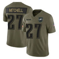 Pkot P.Eagles #27 Quinyon Mitchell Player Olive 2025 Salute To Service Limited Stitched Jerseys