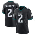 Pkot P.Eagles #2 Riq Woolen Player Black Game Home Stitched Jerseys