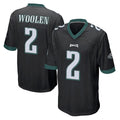 Pkot P.Eagles #2 Riq Woolen Player Black Home Game Stitched Jerseys