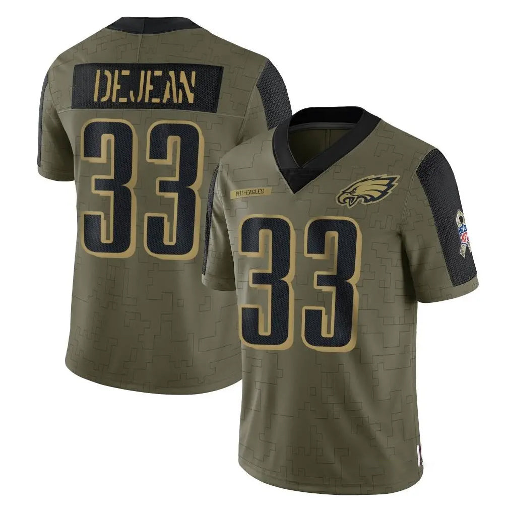 Pkot P.Eagles #33 Cooper DeJean Player Olive Salute To Service Limited Game Stitched Jerseys