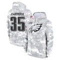 Pkot P.Eagles #35 Michael Carter II Player Arctic Camo Salute to Service Pullover Hoodies Limited Game Stitched Jerseys