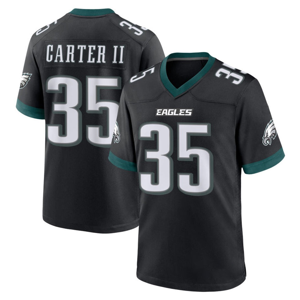Pkot P.Eagles #35 Michael Carter II Player Black Game Home Stitched Jerseys