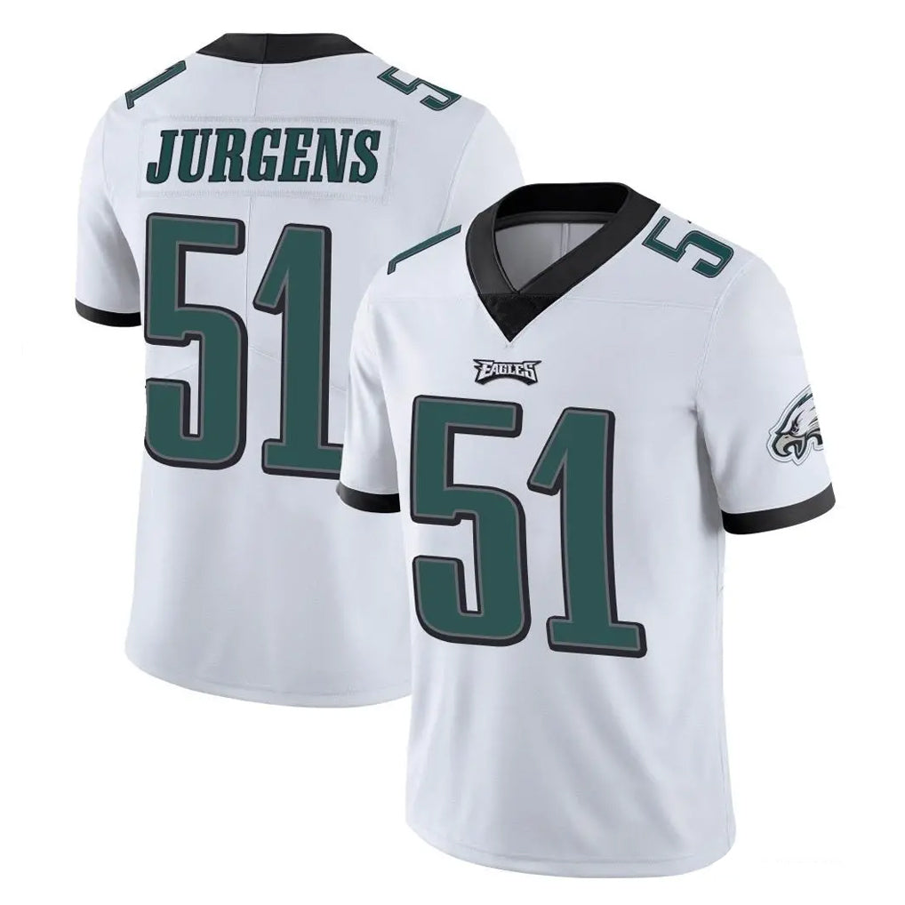 Pkot P.Eagles #51 Cam Jurgens Player White Limited Vapor Untouchable Home Game Stitched Jerseys