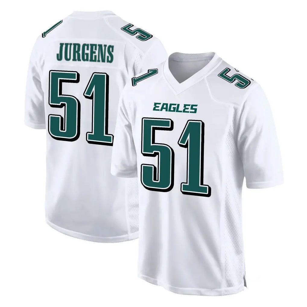 Pkot P.Eagles #51 Cam Jurgens Player White Tundra Fashion Home Game Stitched Jerseys