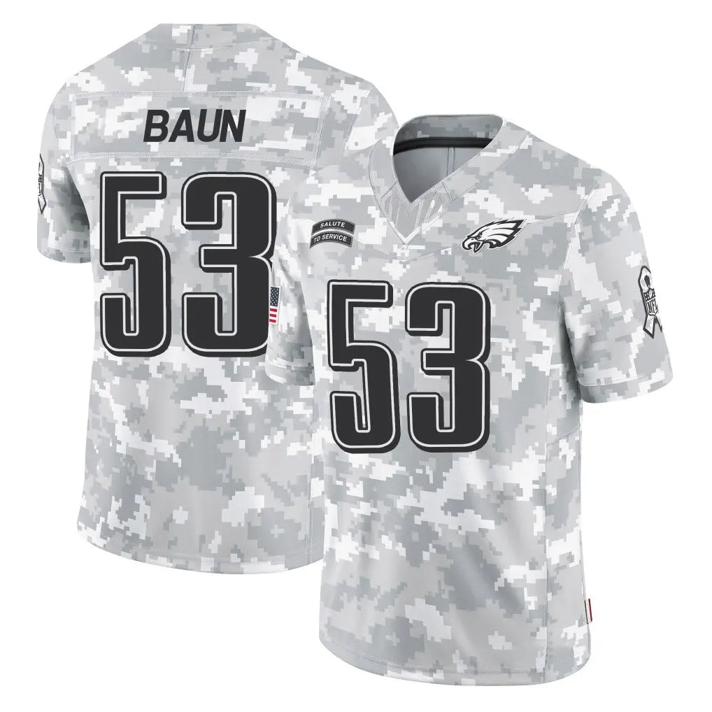 Pkot P.Eagles #53 Zack Baun Player Arctic Camo Salute to Service Limited Game Stitched Jerseys