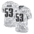 Pkot P.Eagles #53 Zack Baun Player Arctic Camo Salute to Service Limited Game Stitched Jerseys