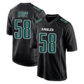 Pkot P.Eagles #58 Jalyx Hunt Player Carbon Black Fashion Home Game Stitched Jerseys