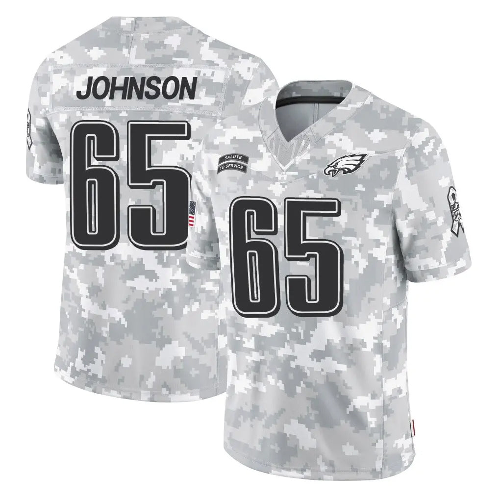 Pkot P.Eagles #65 Lane Johnson Player Arctic Camo Salute to Service Limited Game Stitched Jerseys