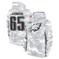 Pkot P.Eagles #65 Lane Johnson Player Arctic Camo Salute to Service Pullover Hoodies Limited Game Stitched Jerseys