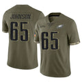 Pkot P.Eagles #65 Lane Johnson Player Olive Salute To Service Limited Stitched Jerseys