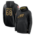 Pkot P.Eagles #68 Jordan Mailata Player Black Salute to Service Hoodies Limited Game Stitched Jerseys