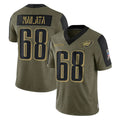 Pkot P.Eagles #68 Jordan Mailata Player Olive Salute To Service Limited Game Stitched Jerseys