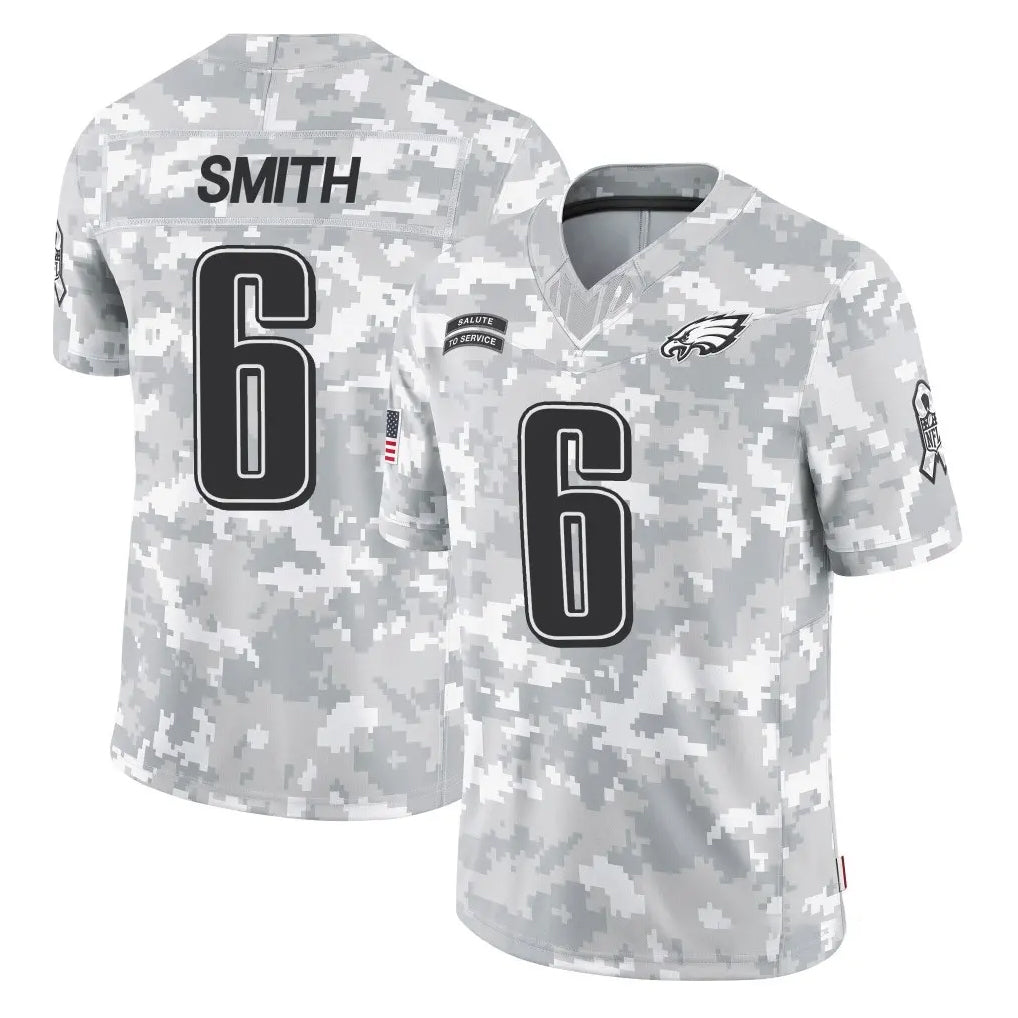 Pkot P.Eagles #6 DeVonta Smith Player Arctic Camo Salute to Service Limited Game Stitched Jerseys