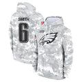 Pkot P.Eagles #6 DeVonta Smith Player Arctic Camo Salute to Service Pullover Hoodies Limited Game Stitched Jerseys