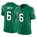 Pkot P.Eagles #6 DeVonta Smith Player Green Kelly Alternate Vapor F.U.S.E. Home Game Stitched Jerseys