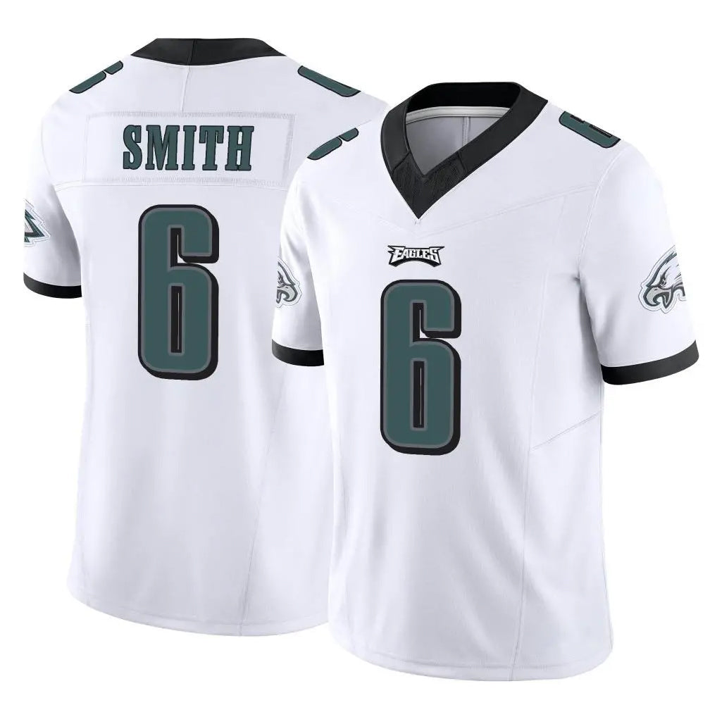 Pkot P.Eagles #6 DeVonta Smith Player White Home Game Stitched Jerseys