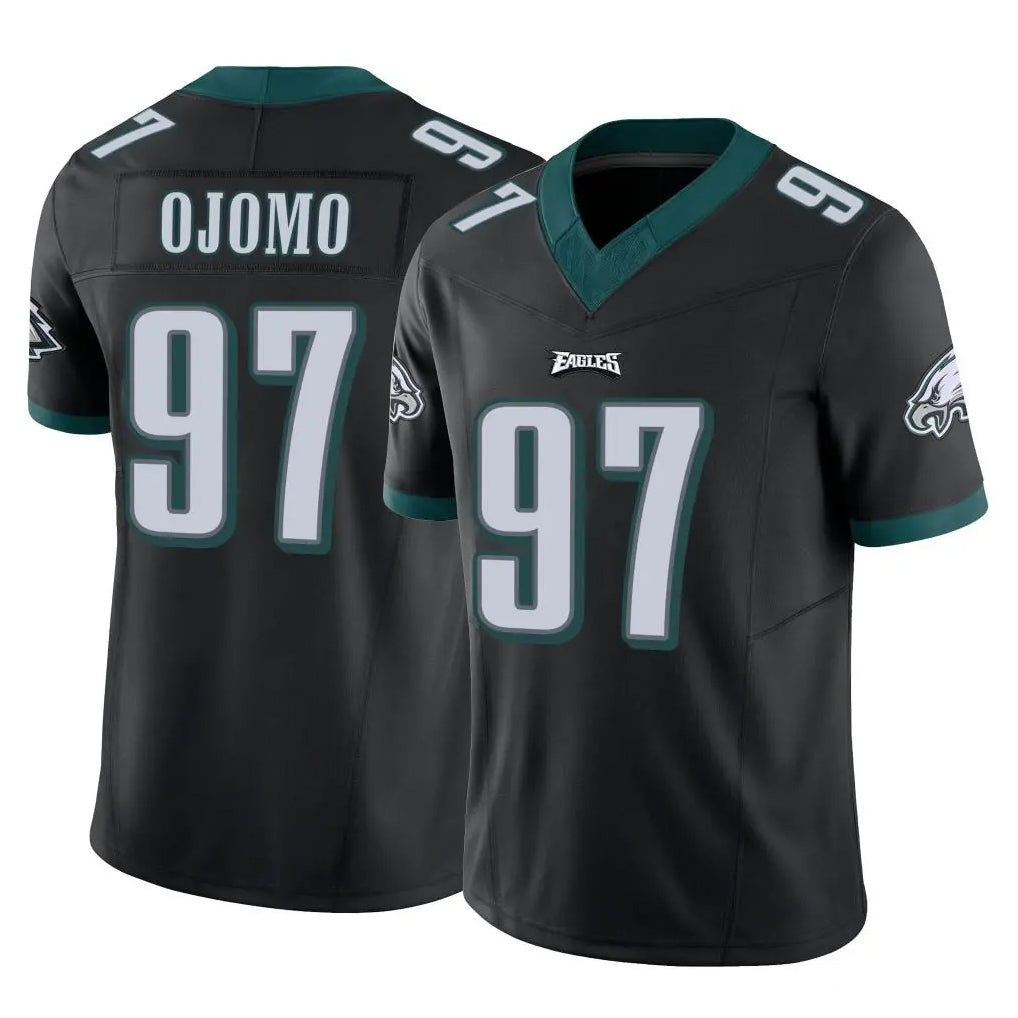 PkotP.Eagles #97 Moro Ojomo Player Black Limited Vapor F.U.S.E. Home Game Stitched Jerseys
