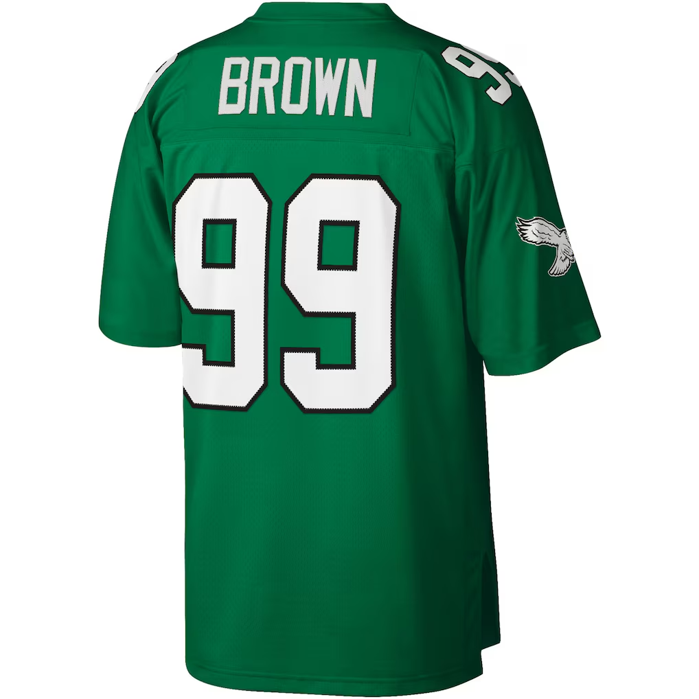 Pkot P.Eagles #99 Jerome Brown Mitchell & Ness Kelly Green Legacy Replica Stitched Jerseys