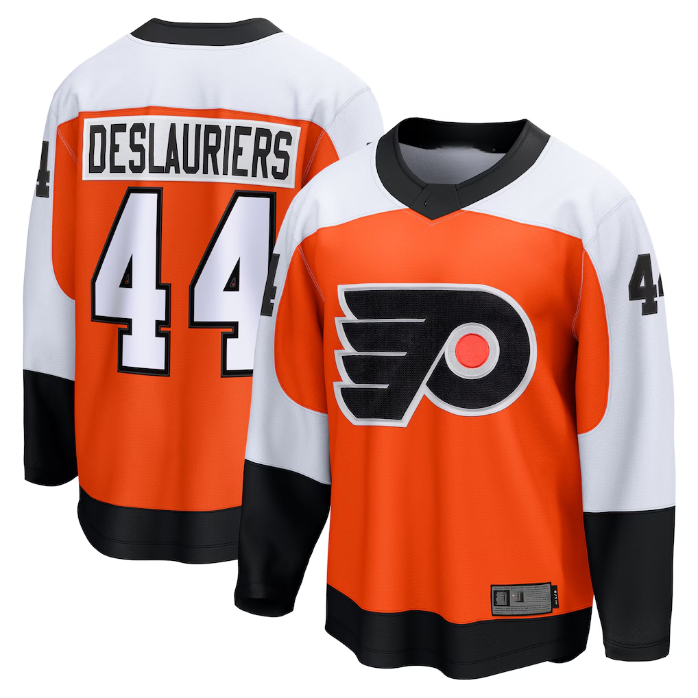 Pkot P.Flyers #44 Nicolas Deslauriers Orange Home Premier Breakaway Player Jerseys
