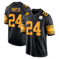 Pkot P.Steelers #24 Joey Porter Jr. Player Black Color Rush Home Game Stitched Jerseys