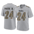 Pkot P.Steelers #24 Joey Porter Jr. Player Gray Atmosphere Fashion Home Game Stitched Jerseys