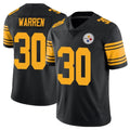 Pkot P.Steelers #30 Jaylen Warren Player Black Limited Color Rush Home Game Stitched Jerseys