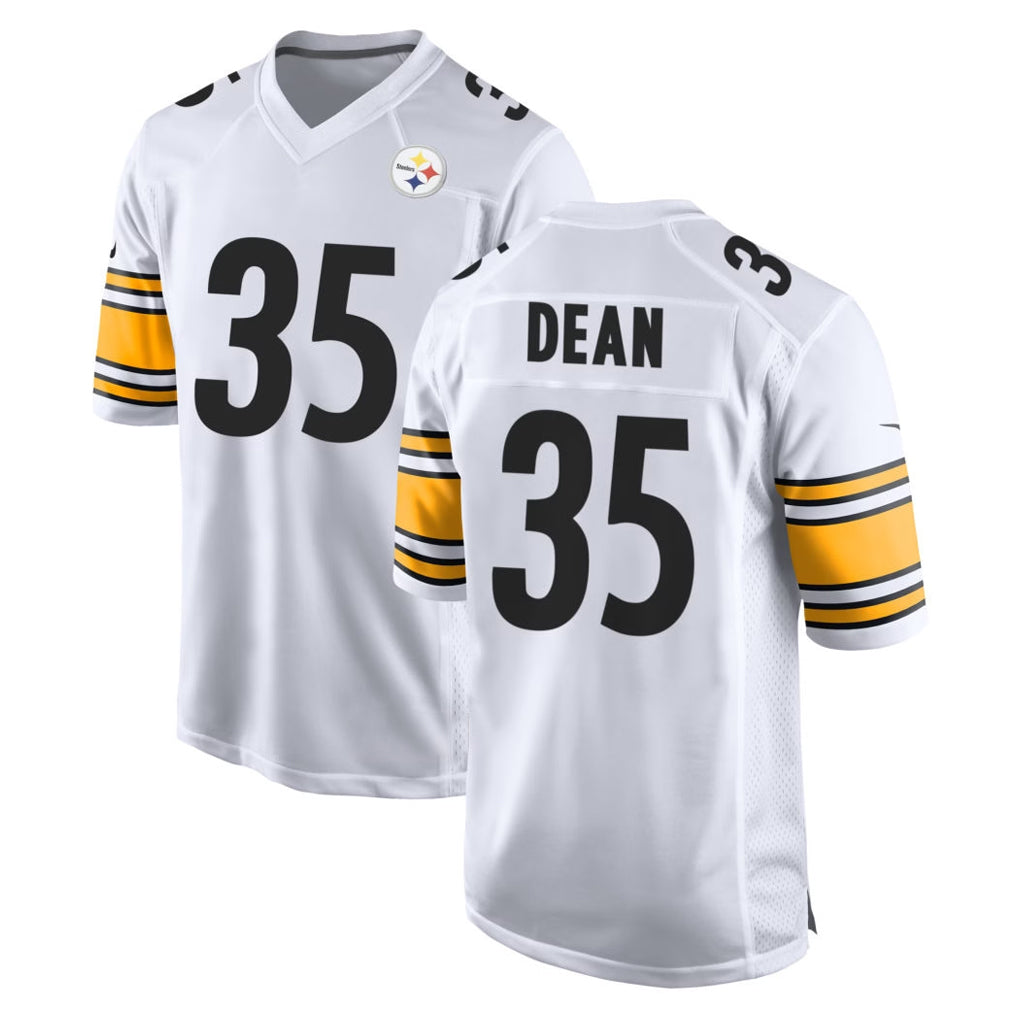 Pkot P.Steelers #35 Jamel Dean Player White Home Game Stitched Jerseys