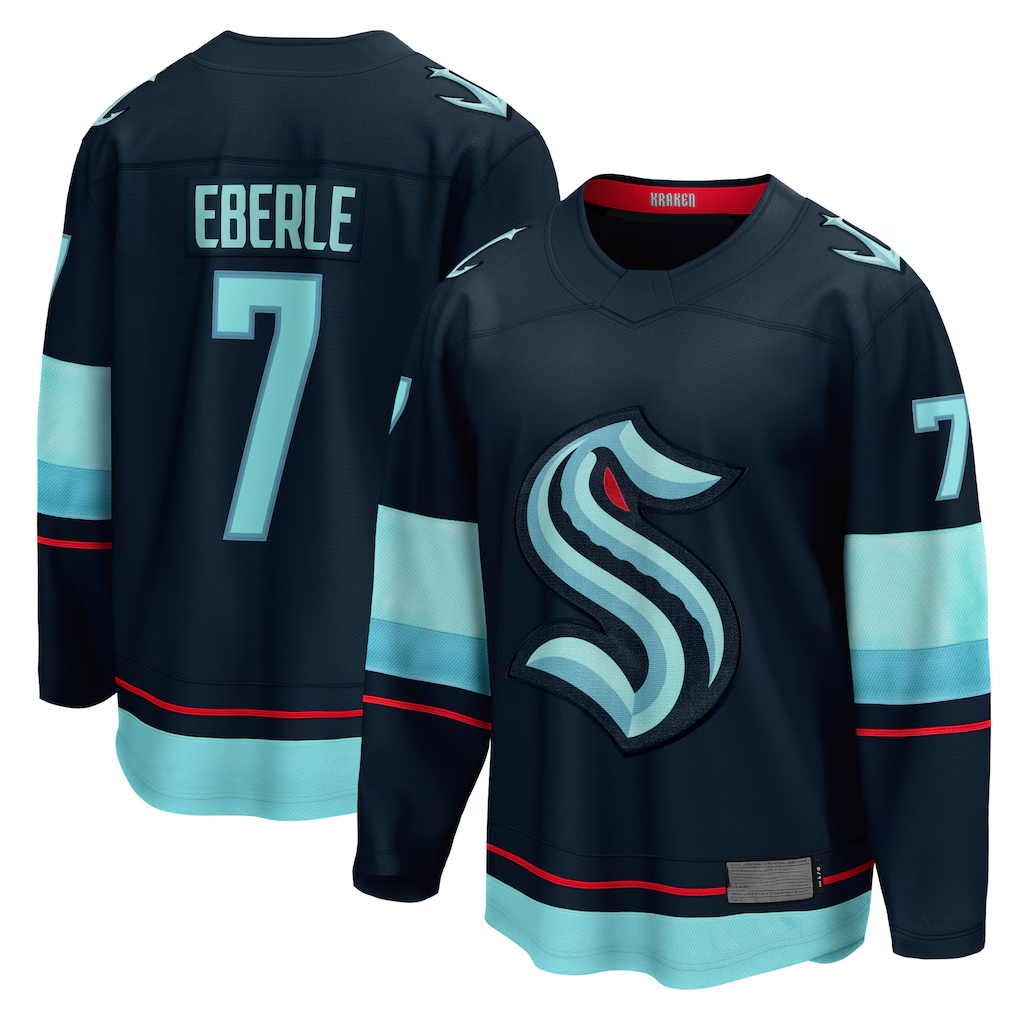 Pkot S.Kraken #7 Jordan Eberle Navy Home Breakaway Player Jerseys
