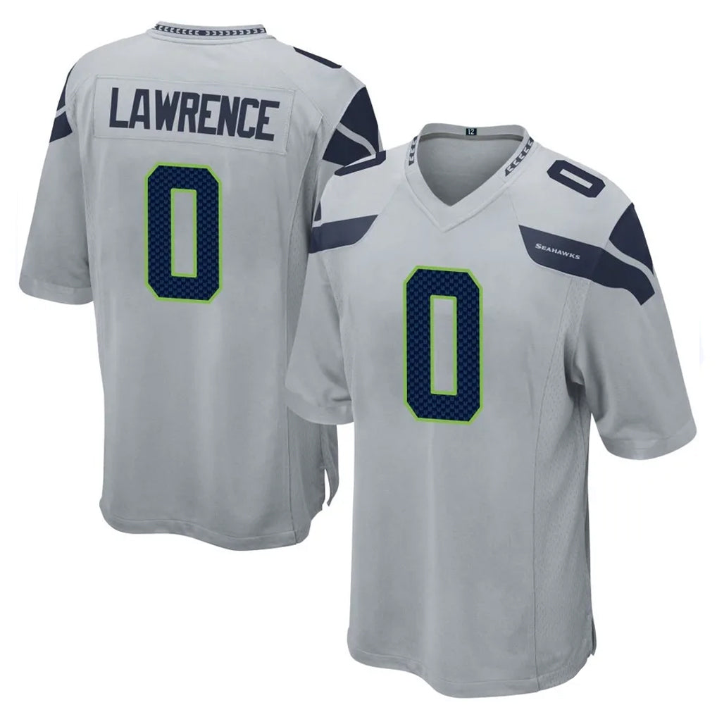 Pkot S.Seahawks #0 DeMarcus Lawrence Player Gray Home Game Stitched Jerseys