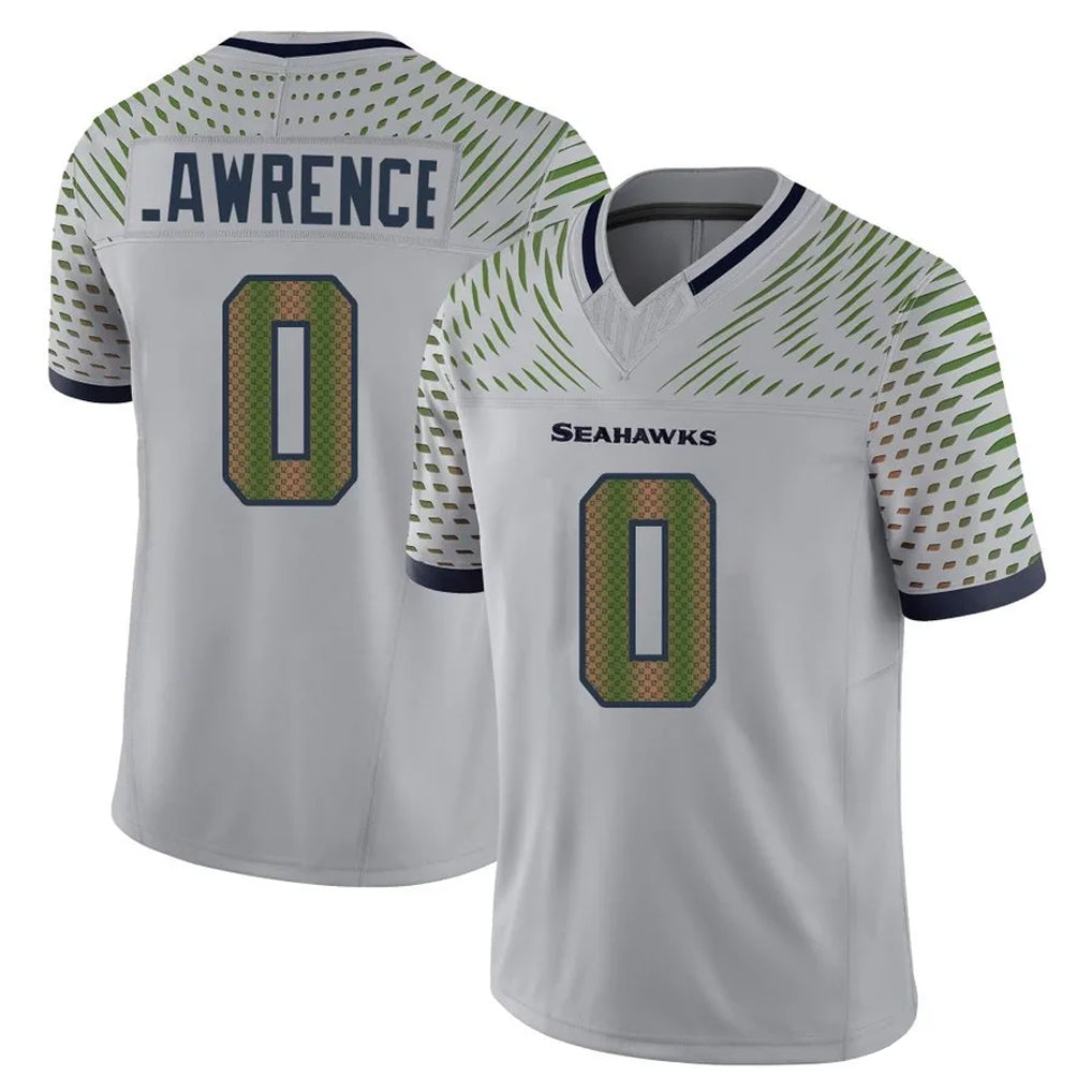 Pkot S.Seahawks #0 DeMarcus Lawrence Player Grey Limited 2025 Rivalries Collection Home Game Stitched Jerseys