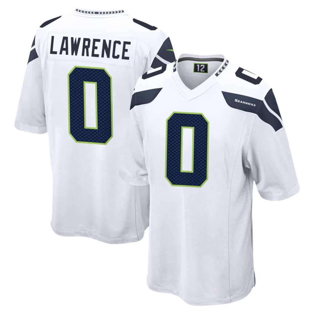 Pkot S.Seahawks #0 DeMarcus Lawrence Player White Home Game Stitched Jerseys