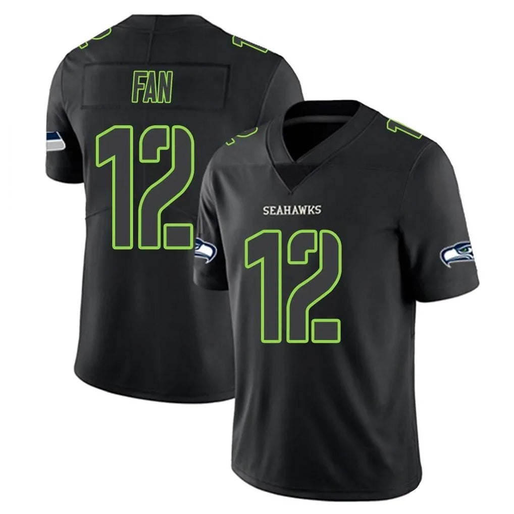 Pkot S.Seahawks #12 12th Fan Player Black Impact Limited Home Game Stitched Jerseys