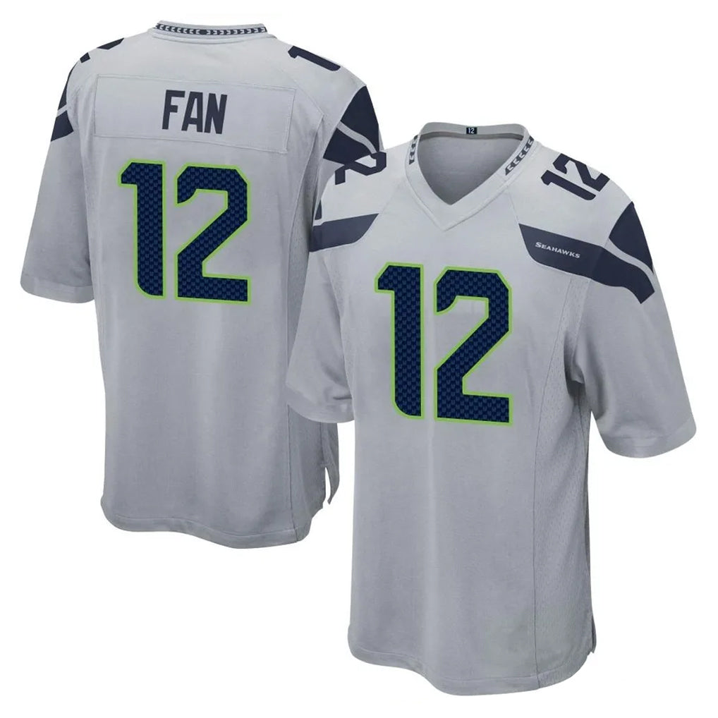 Pkot S.Seahawks #12 12th Fan Player Gray Home Game Stitched Jerseys