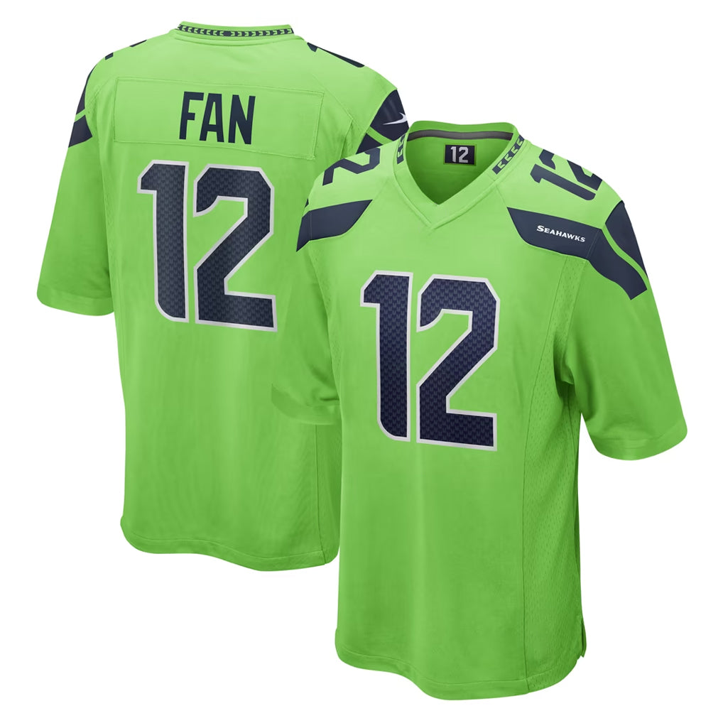 Pkot S.Seahawks #12 12th Fan Player Green Home Game Stitched Jerseys