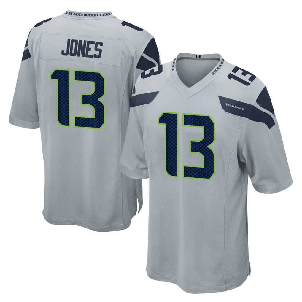 Pkot S.Seahawks #13 Ernest Jones IV Player Gray Home Game Stitched Jerseys