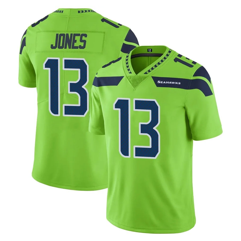 Pkot S.Seahawks #13 Ernest Jones IV Player Green Limited Color Rush Home Game Stitched Jerseys