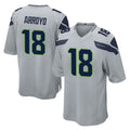 Pkot S.Seahawks #18 Elijah Arroyo Player Gray Home Game Stitched Jerseys