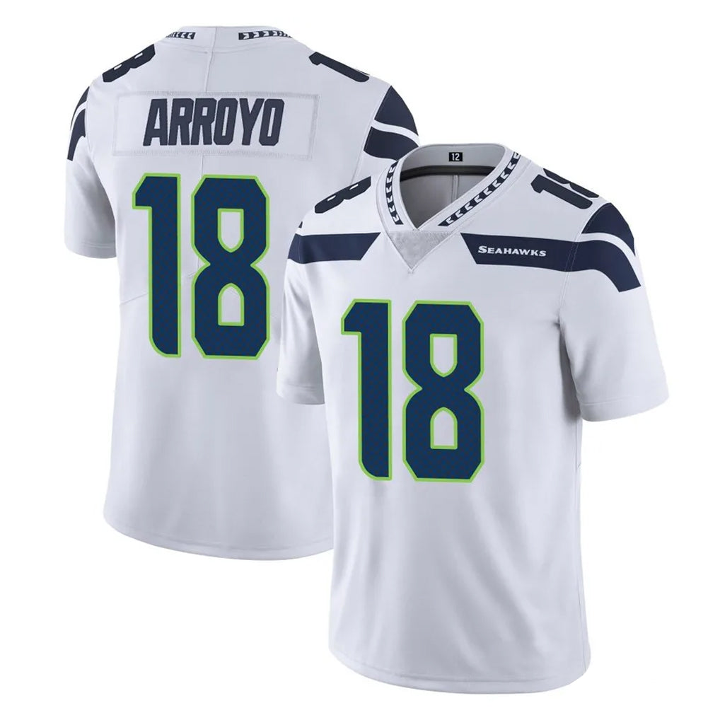 Pkot S.Seahawks #18 Elijah Arroyo Player White Limited Vapor Untouchable Home Game Stitched Jerseys