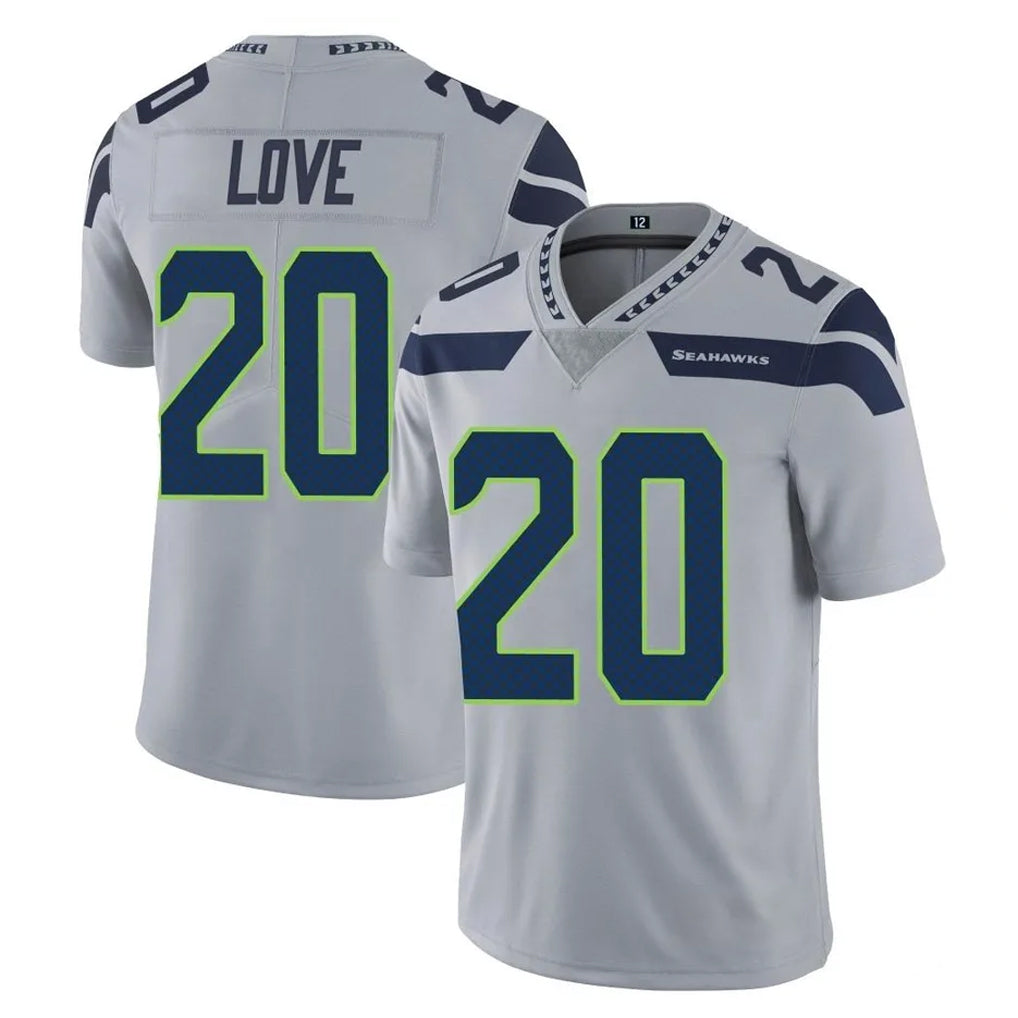 Pkot S.Seahawks #20 Julian Love Player Gray Limited Vapor Untouchable Home Game Stitched Jerseys