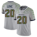 Pkot S.Seahawks #20 Julian Love Player Grey Limited 2025 Rivalries Collection Home Game Stitched Jerseys
