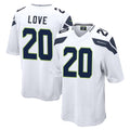 Pkot S.Seahawks #20 Julian Love Player White Home Game Stitched Jerseys