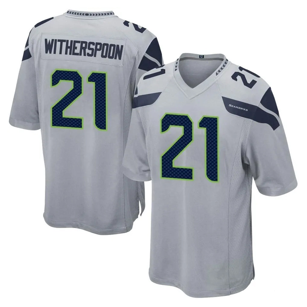 Pkot S.Seahawks #21 Devon Witherspoon Player Gray Home Game Stitched Jerseys