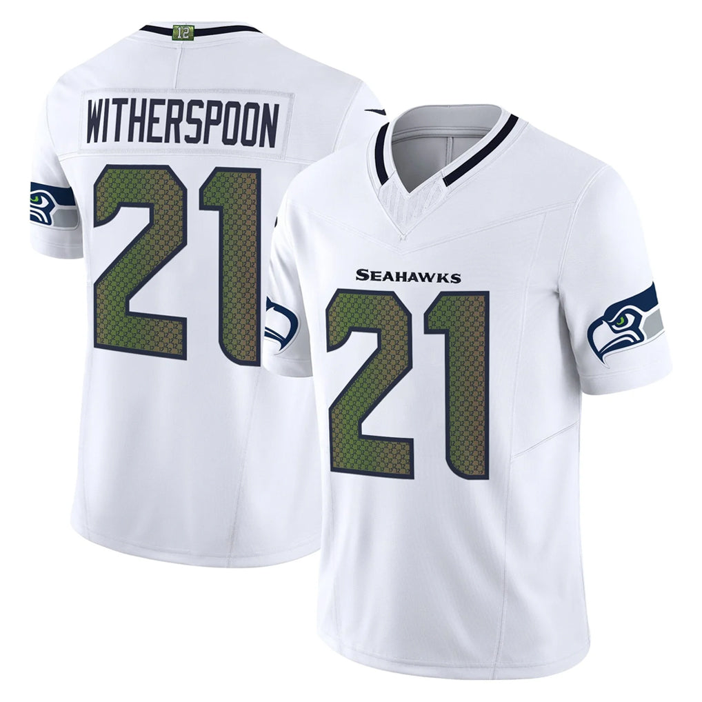 Pkot S.Seahawks #21 Devon Witherspoon Whitel Rivalries Vapor Limited Home Game Stitched Jerseys