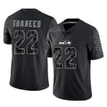 Pkot S.Seahawks #22 Rashid Shaheed Player Black Limited Reflective Home Game Stitched Jerseys