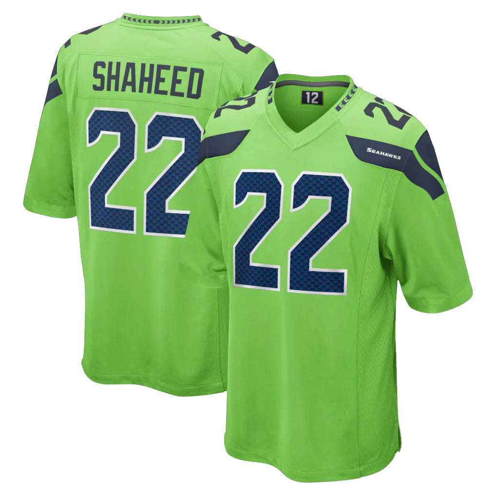 Pkot S.Seahawks #22 Rashid Shaheed Player Green Home Game Stitched Jerseys