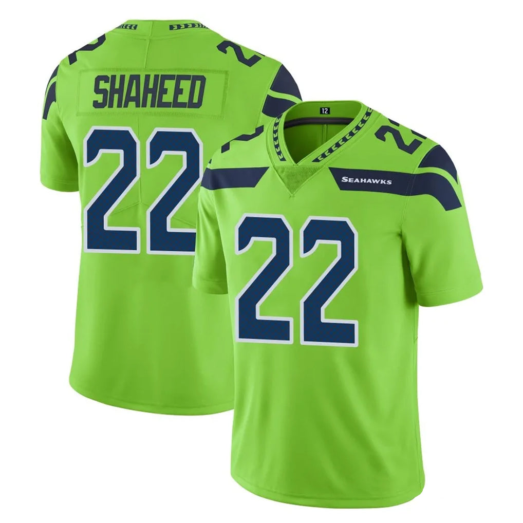 Pkot S.Seahawks #22 Rashid Shaheed Player Green Limited Color Rush Home Game Stitched Jerseys