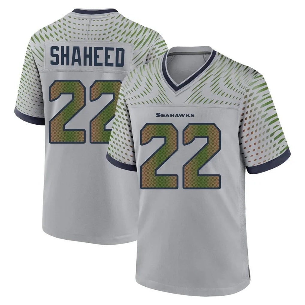 Pkot S.Seahawks #22 Rashid Shaheed Player Grey 2025 Rivalries Collection Home Game Stitched Jerseys